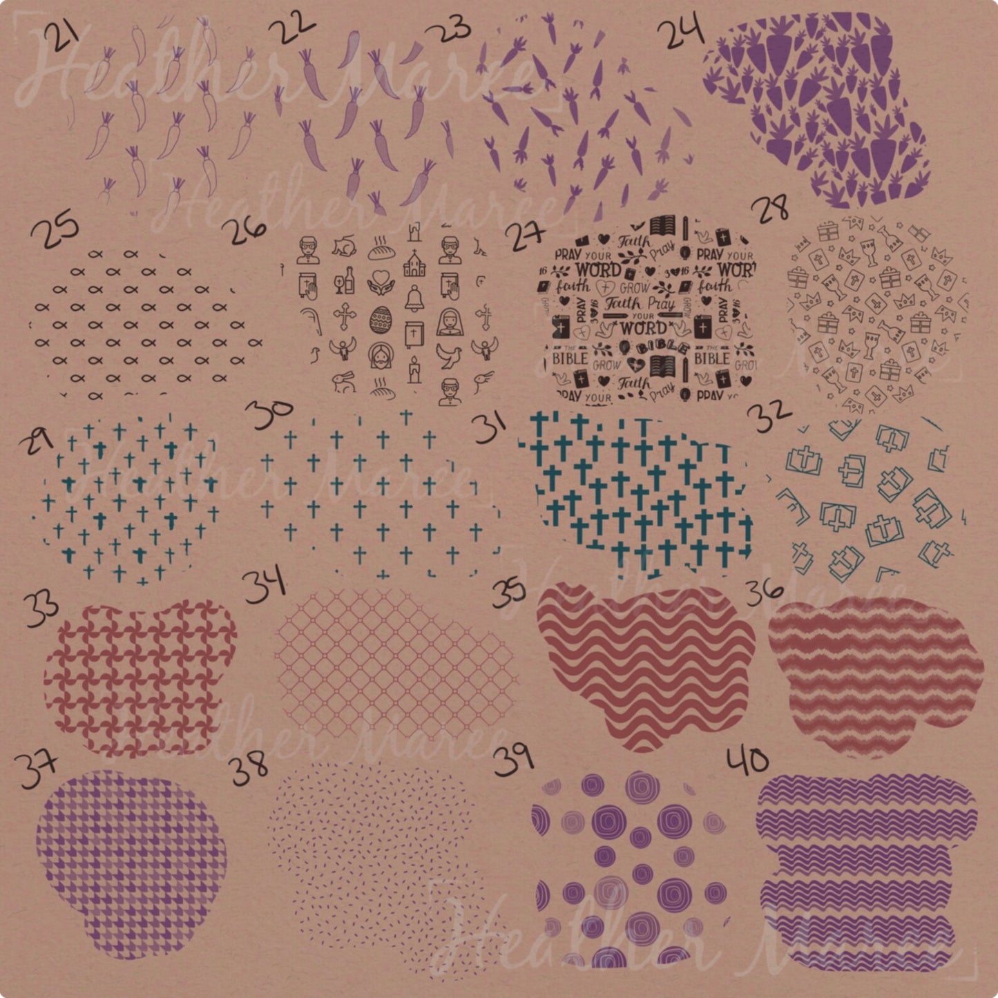Spring Cottage | Procreate Pattern Brushes