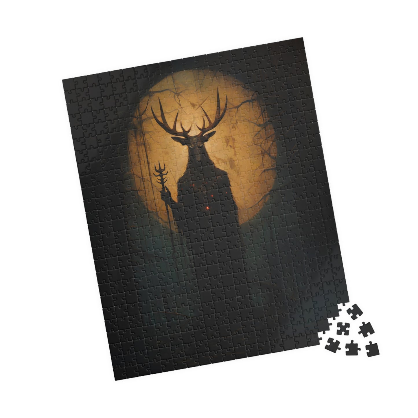 Slavic Wendigo in an Enchanted Forest | Jigsaw Puzzle