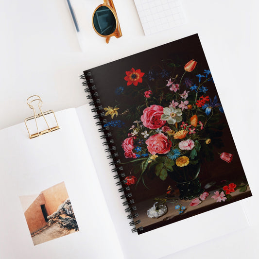 A Bouquet of Flowers | Ruled Line Spiral Notebook