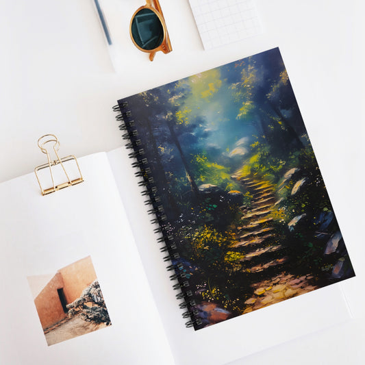 Hidden Forest Pathway | Ruled Line Spiral Notebook