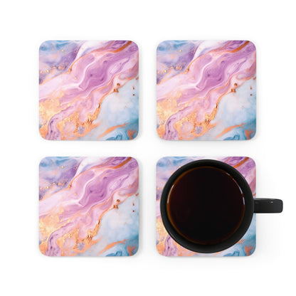Blue and Purple Unicorn Geode | Set of 4 Coasters