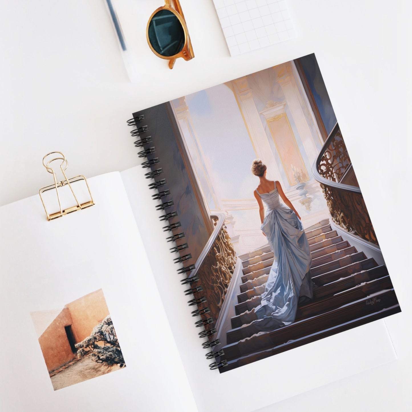 Cinderella's Ephemeral Ascent | Ruled Line Spiral Notebook