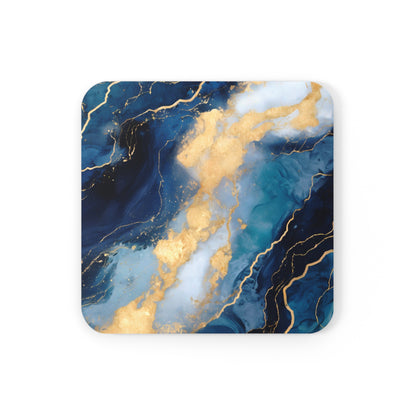 Navy Blue and Teal Geode | Set of 4 Coasters