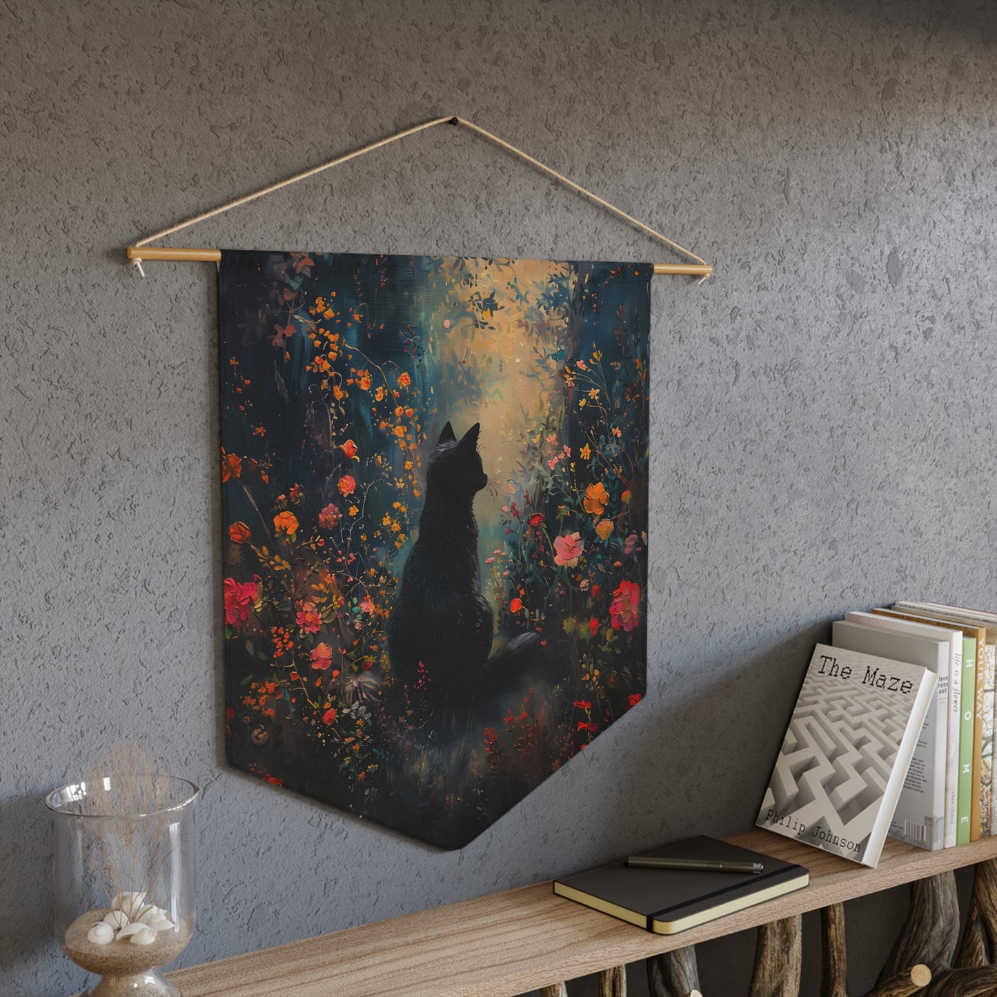 Mystic Meadow Cat | Hanging Pennant