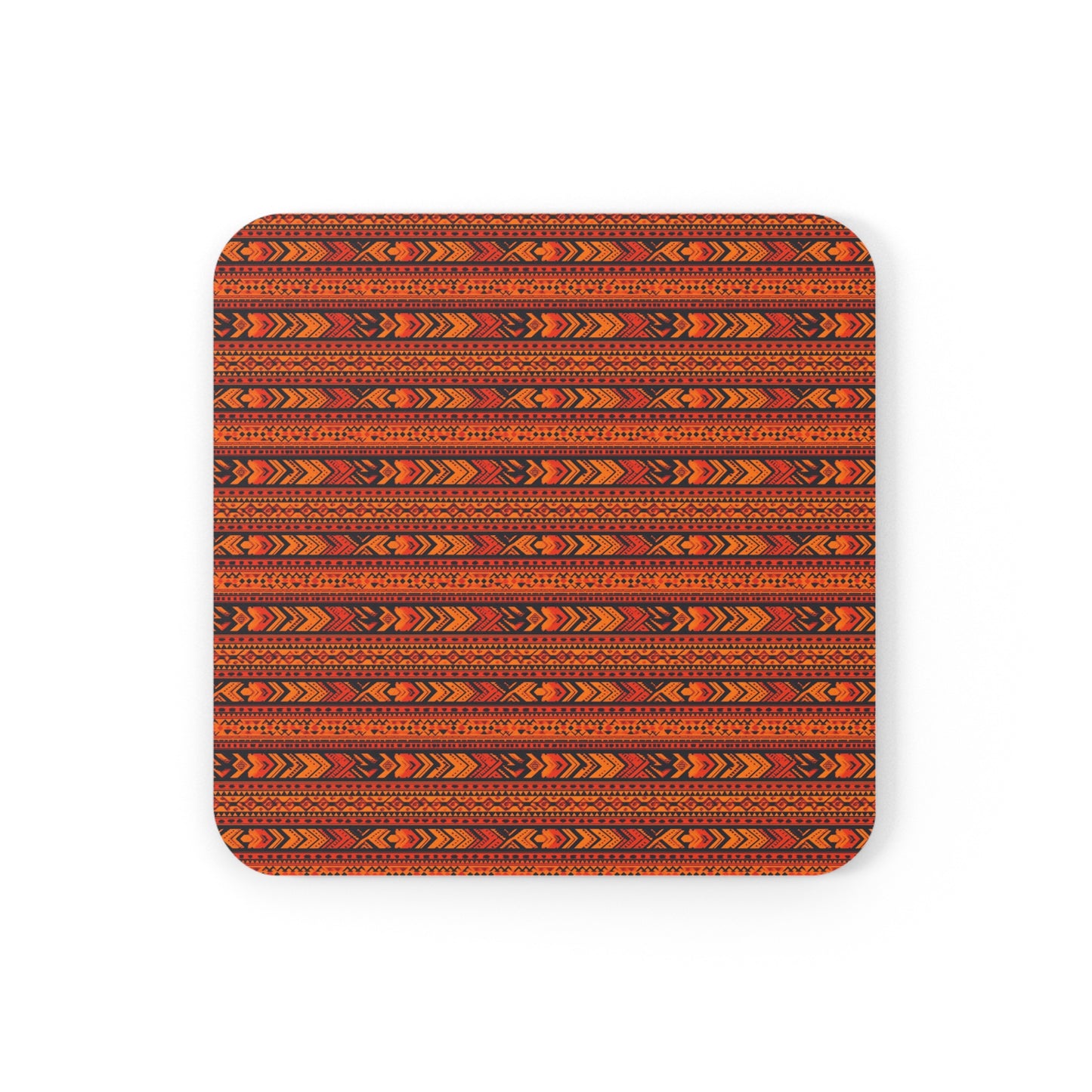 Yellow and Orange Aztec Design Coaster Set of 4