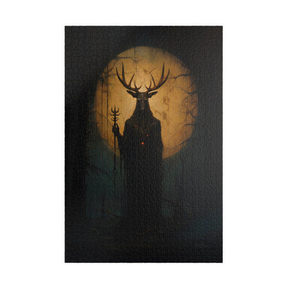 Slavic Wendigo in an Enchanted Forest | Jigsaw Puzzle