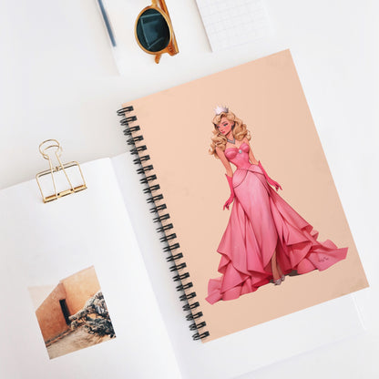 Sleeping Beauty's Vintage Charm | Ruled Line Spiral Notebook