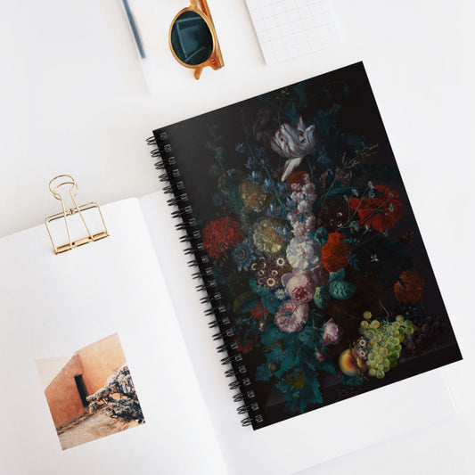 A Vase of Flowers | Ruled Line Spiral Notebook