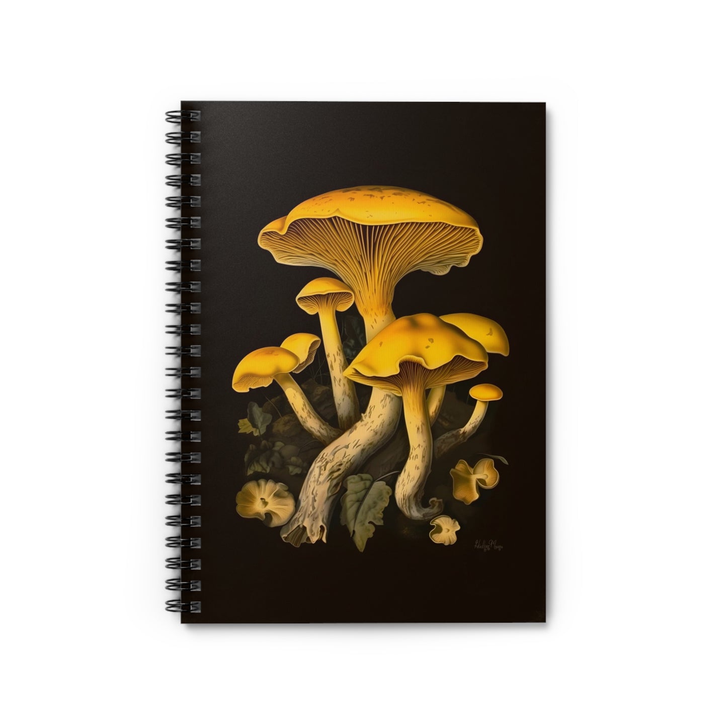 Yellow Chanterelle Mushrooms | Ruled Line Spiral Notebook