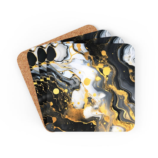 Black and Gray Geode | Set of 4 Coasters