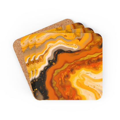 Terracotta and Black Granite | Set of 4 Coasters