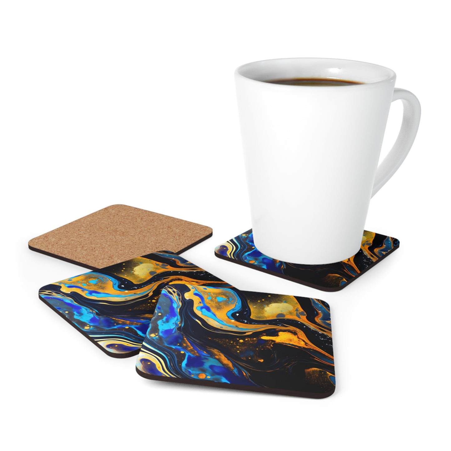 Black and Navy Celestial | Set of 4 Coasters