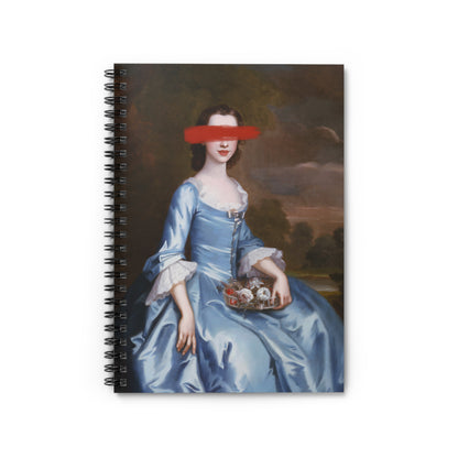 American Woman in Blue | Ruled Line Spiral Notebook
