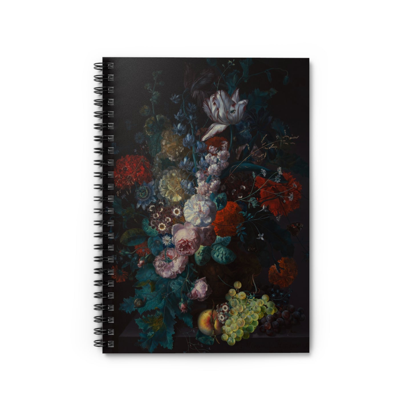 A Vase of Flowers | Ruled Line Spiral Notebook