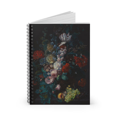 A Vase of Flowers | Ruled Line Spiral Notebook