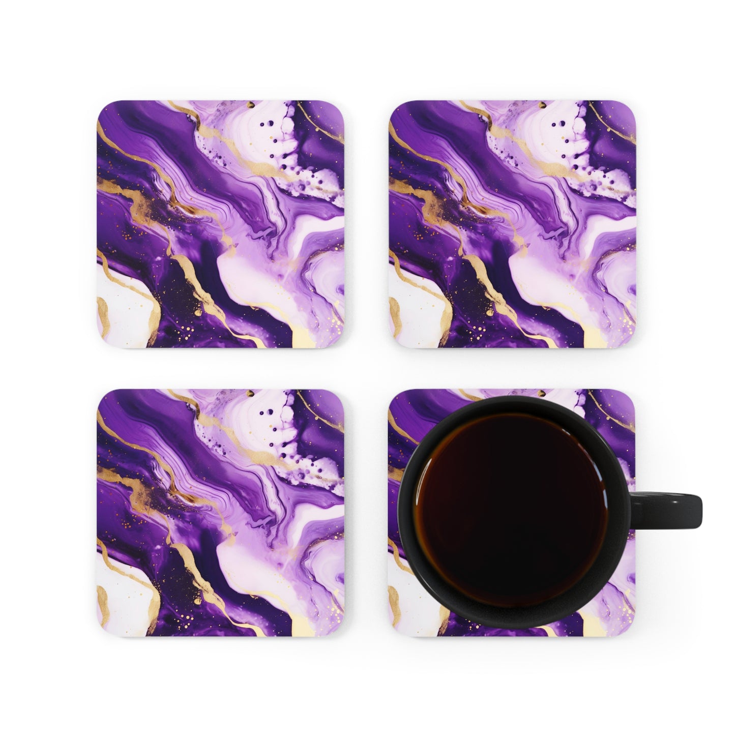 Purple and Ivory Geode | Set of 4 Coasters