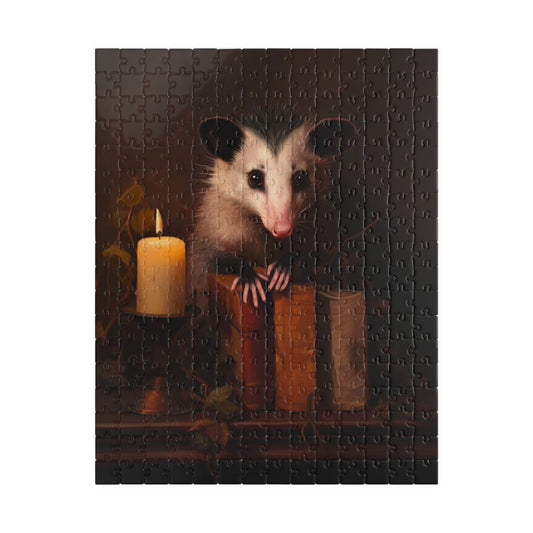 Opossum with Antique Books | Jigsaw Puzzle