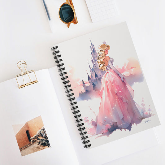 Sleeping Beauty and the Heavenly Citadel | Ruled Line Spiral Notebook