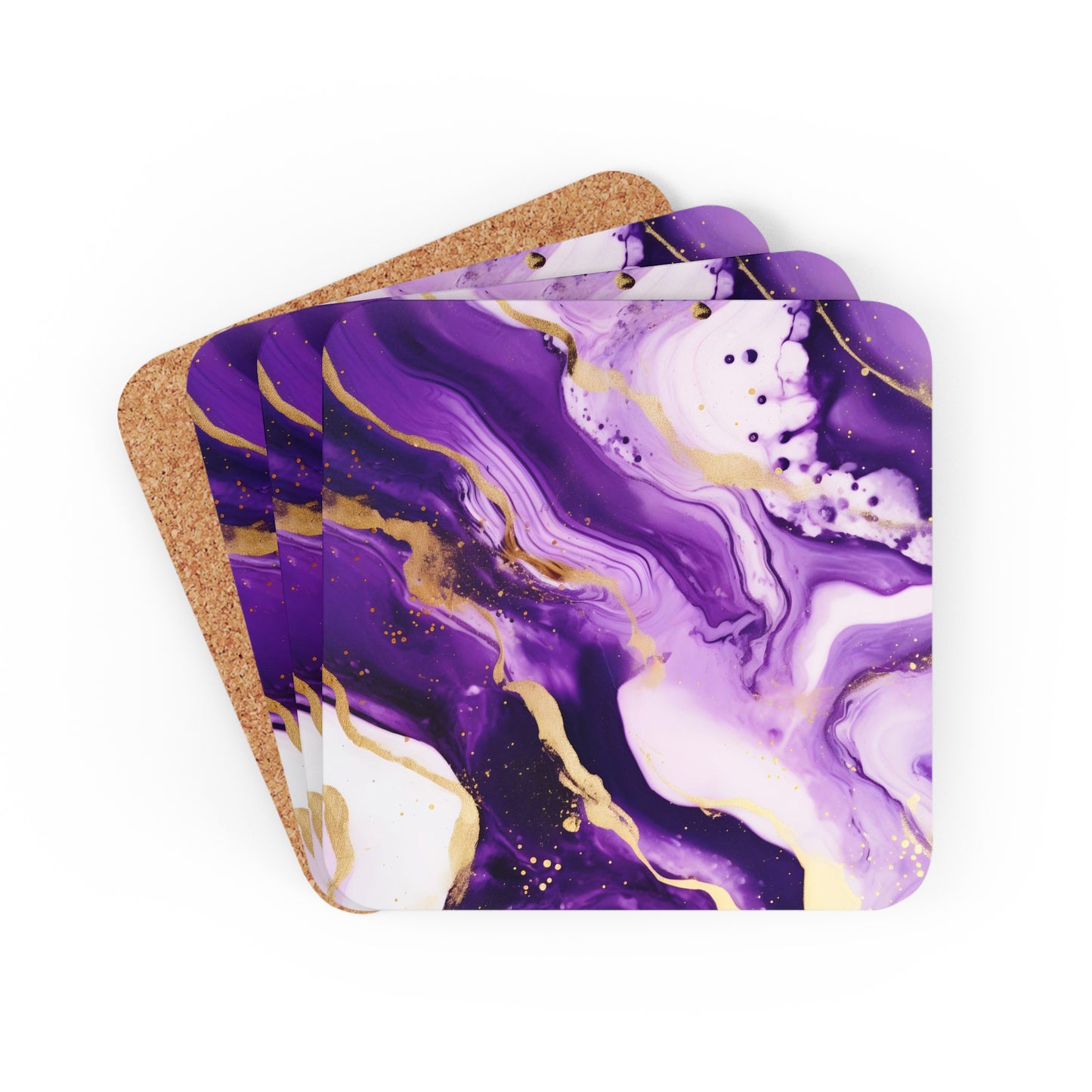 Purple and Ivory Geode | Set of 4 Coasters
