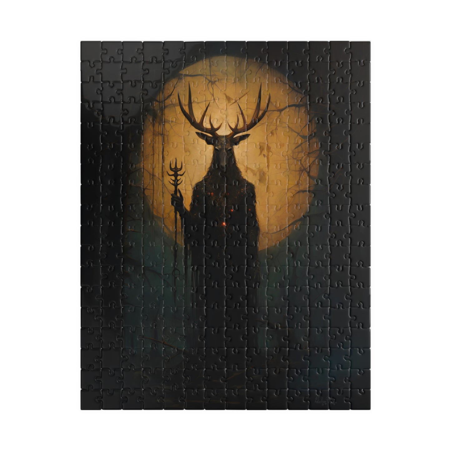 Slavic Wendigo in an Enchanted Forest | Jigsaw Puzzle