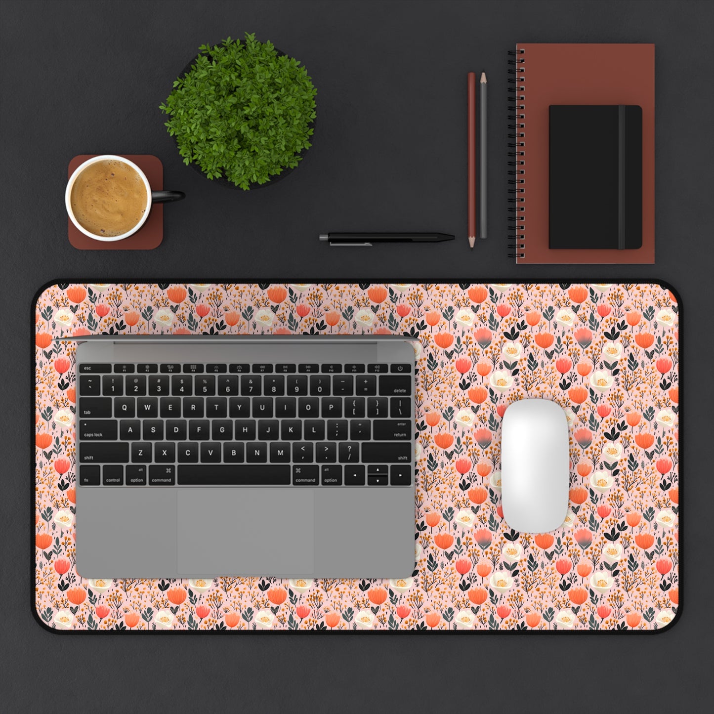 Floral Folk Whimsy Desk Mat