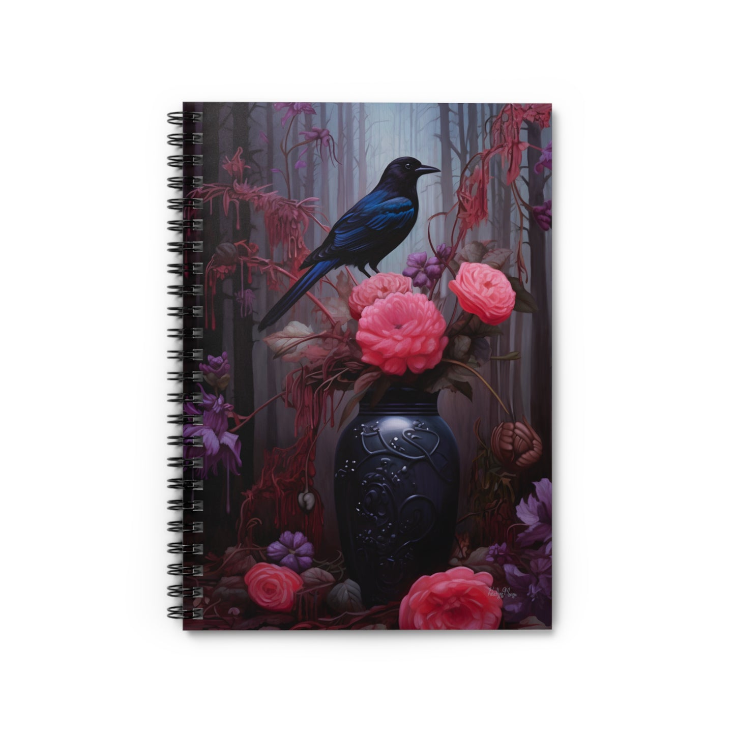 Crow's Twilight Sonata | Ruled Line Spiral Notebook