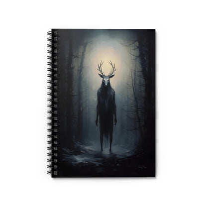 Slavic Wendigo within a Winter Forest | Ruled Line Spiral Notebook