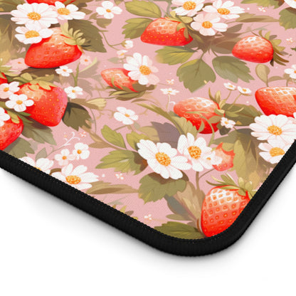 Symphony of Strawberries Desk Mat