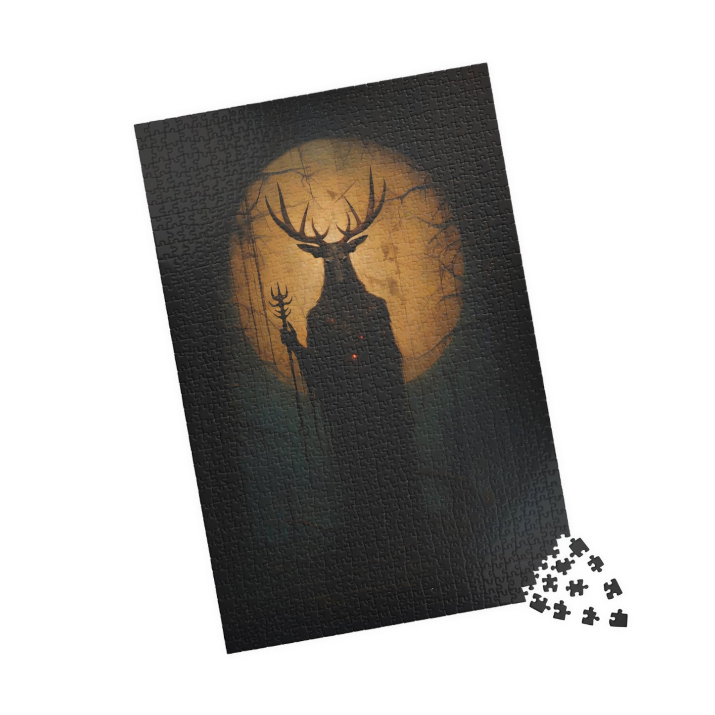 Slavic Wendigo in an Enchanted Forest | Jigsaw Puzzle