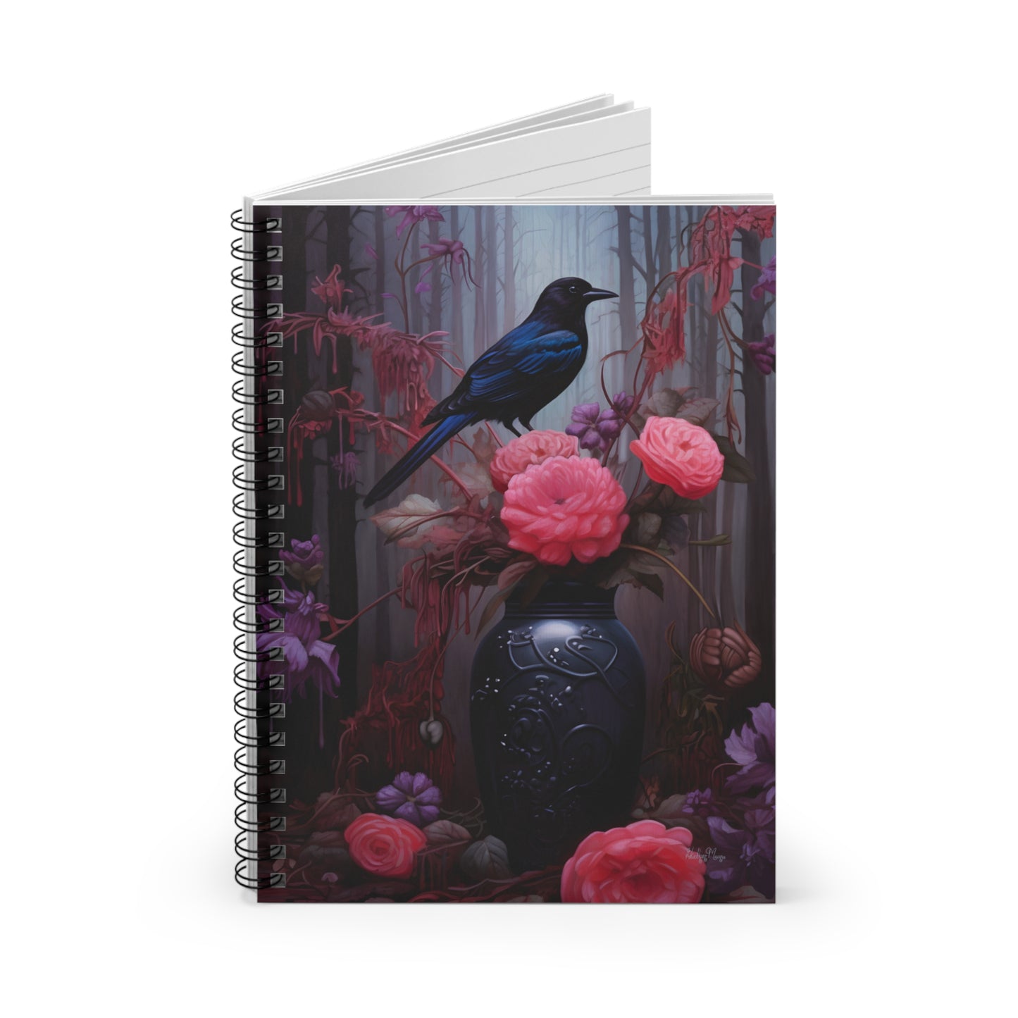 Crow's Twilight Sonata | Ruled Line Spiral Notebook