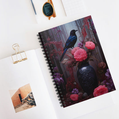 Crow's Twilight Sonata | Ruled Line Spiral Notebook