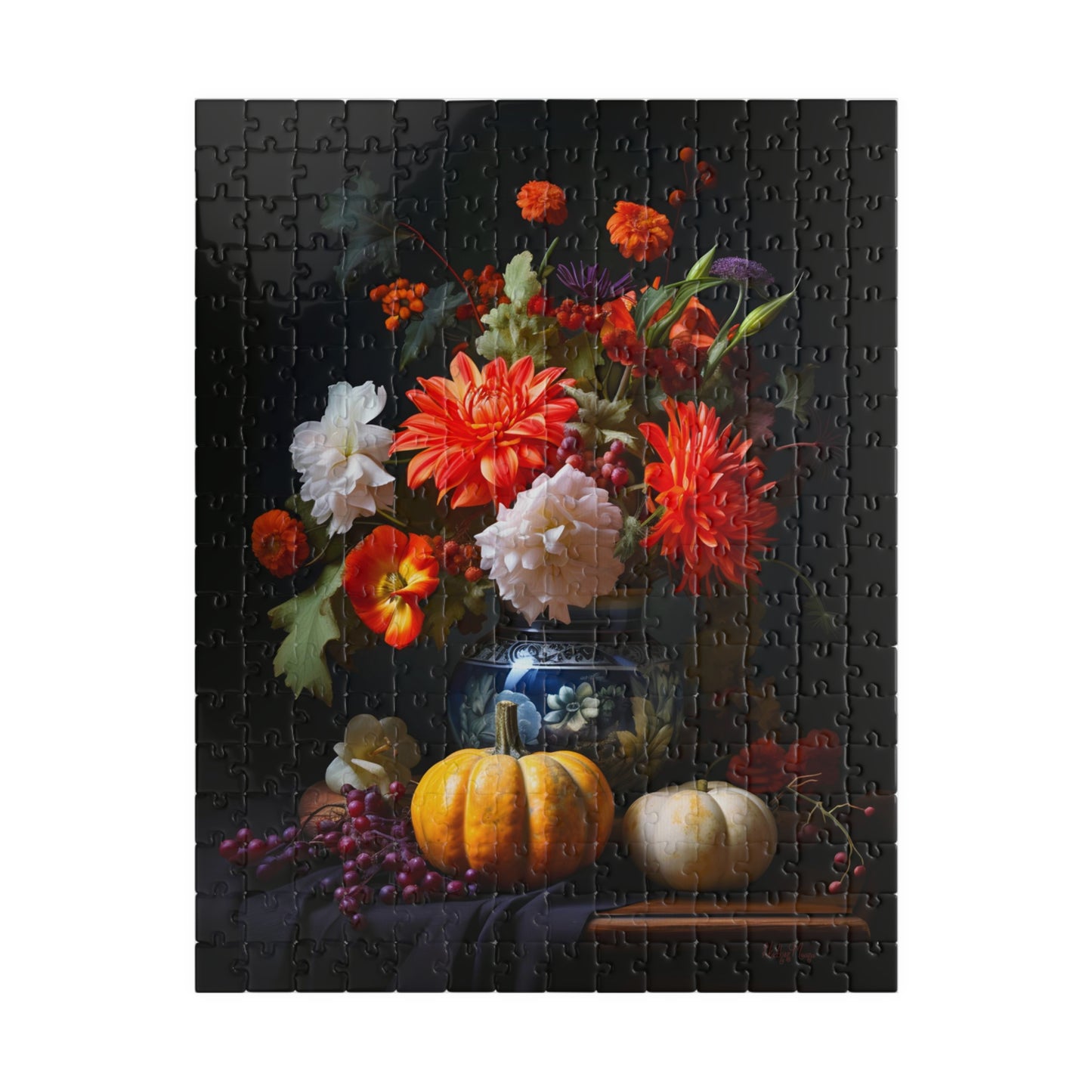 Flower Bouquet with Pumpkins and Fruit | Jigsaw Puzzle