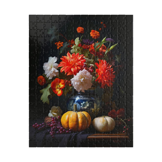 Flower Bouquet with Pumpkins and Fruit | Jigsaw Puzzle