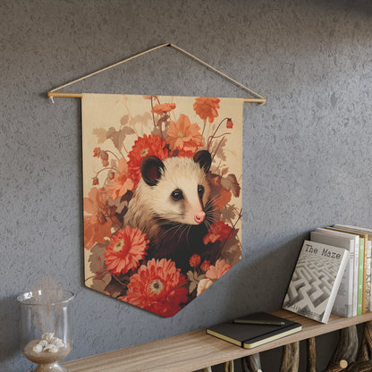 Opossum's Enchanted Haven | Hanging Pennant