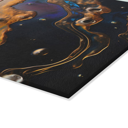 Iridescent Black and Bronze Glass Cutting Board