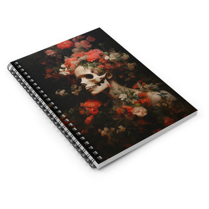 Floral Veins of the Undying | Ruled Line Spiral Notebook