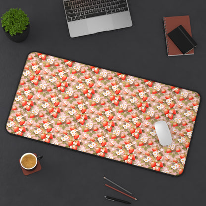 Symphony of Strawberries Desk Mat