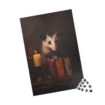 Opossum with Antique Books | Jigsaw Puzzle