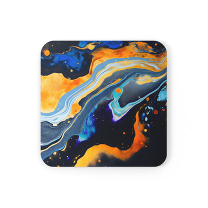 Black, Navy and Gold Celestial | Set of 4 Coasters