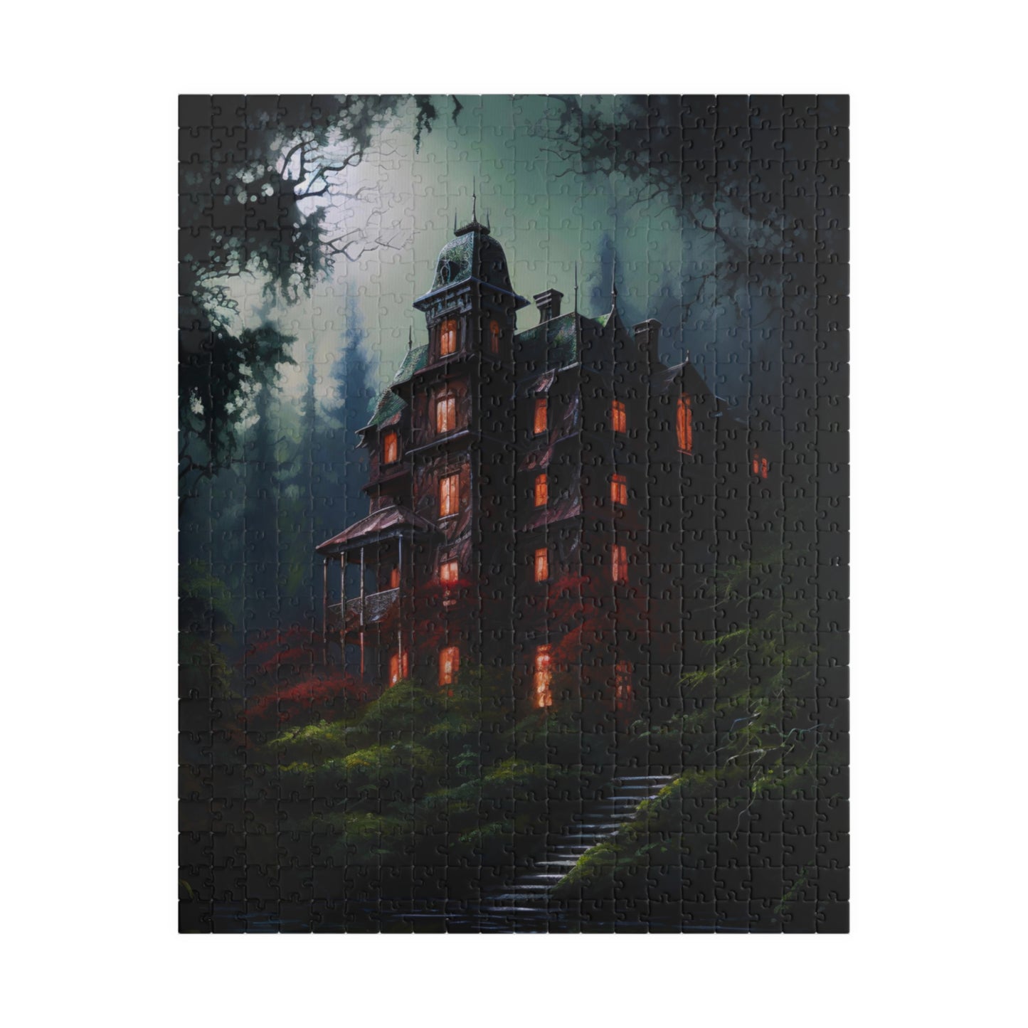 Nocturnal Victorian Manor | Jigsaw Puzzle