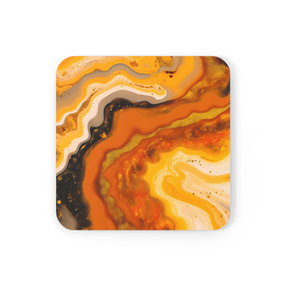 Terracotta and Black Granite | Set of 4 Coasters