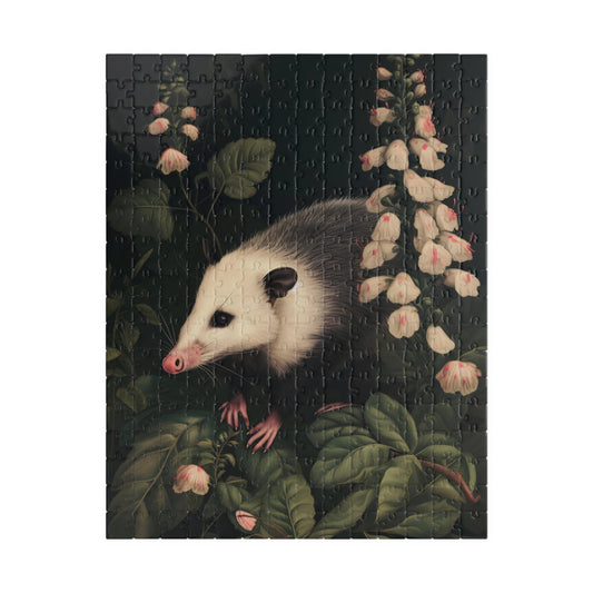 Opossum in Lush Foliage | Jigsaw Puzzle