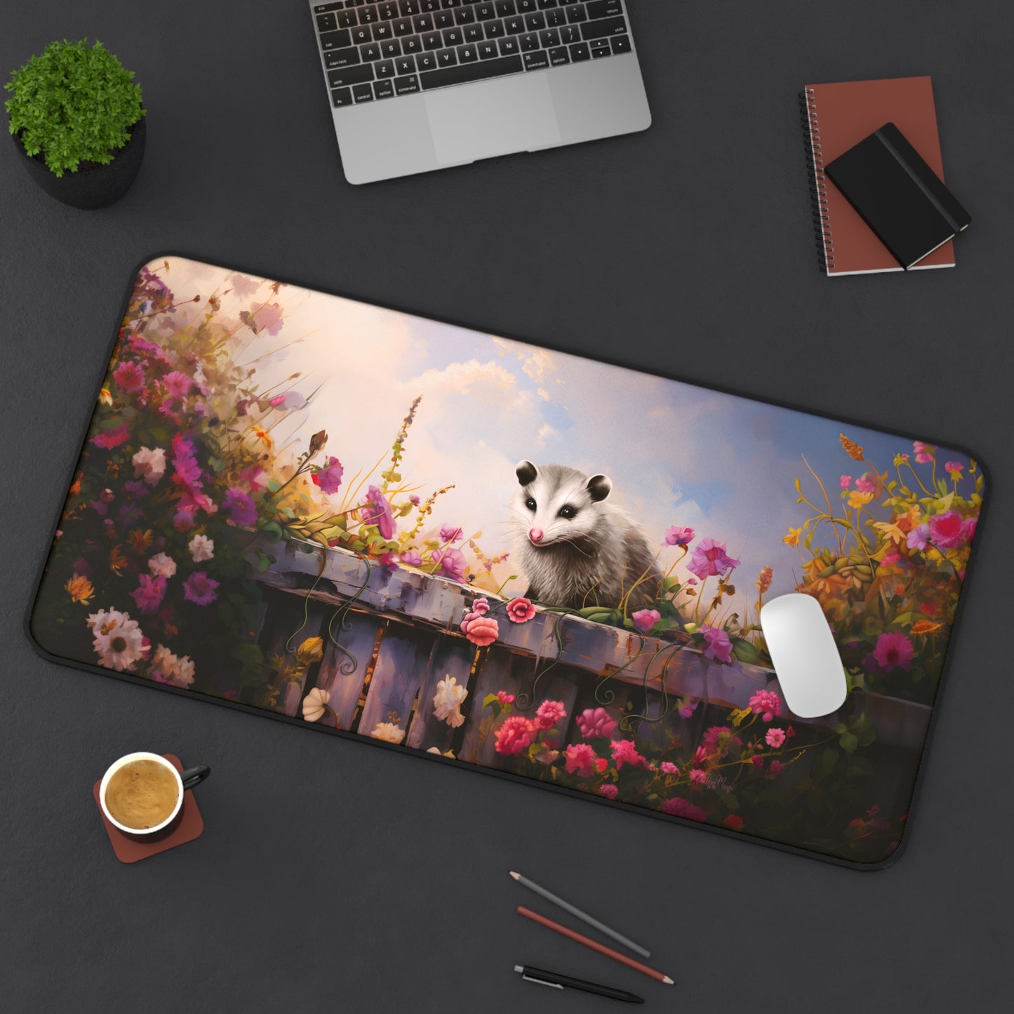 Opossum's Secret Retreat Desk Mat