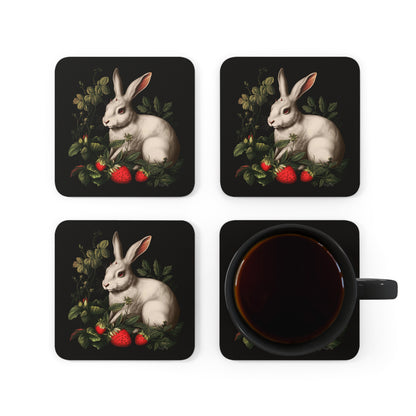 White Rabbit with Horns | Set of 4 Coasters