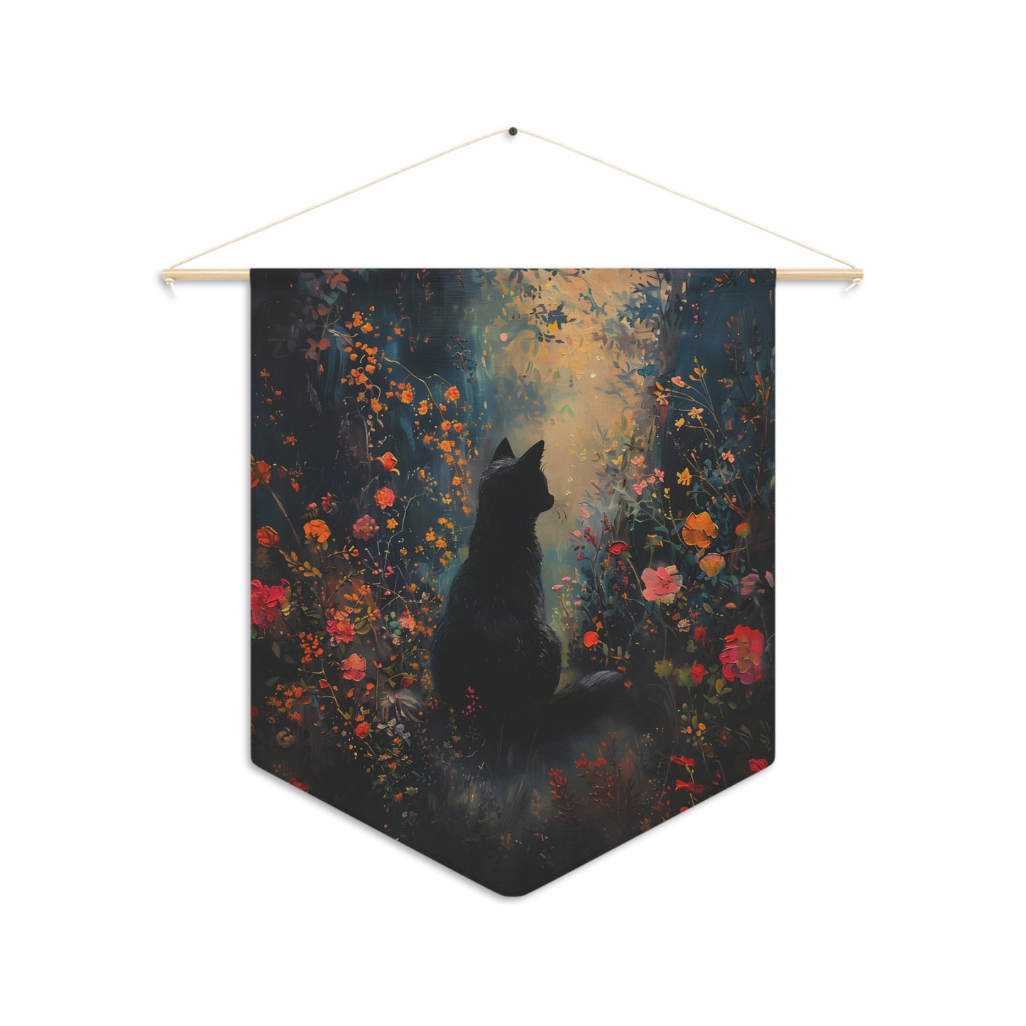 Mystic Meadow Cat | Hanging Pennant