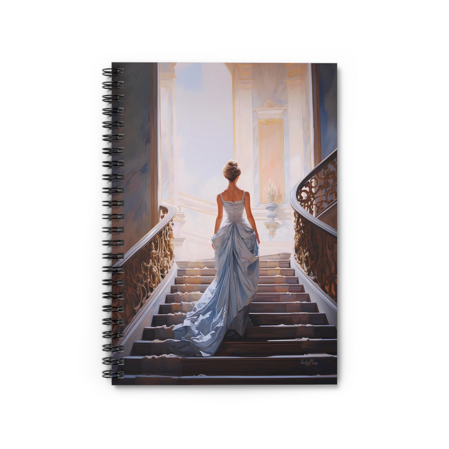 Cinderella's Ephemeral Ascent | Ruled Line Spiral Notebook