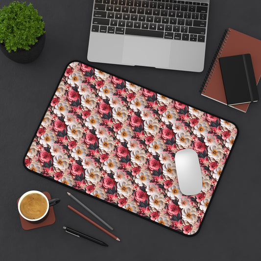 Floral Papercut Delight Desk Mat