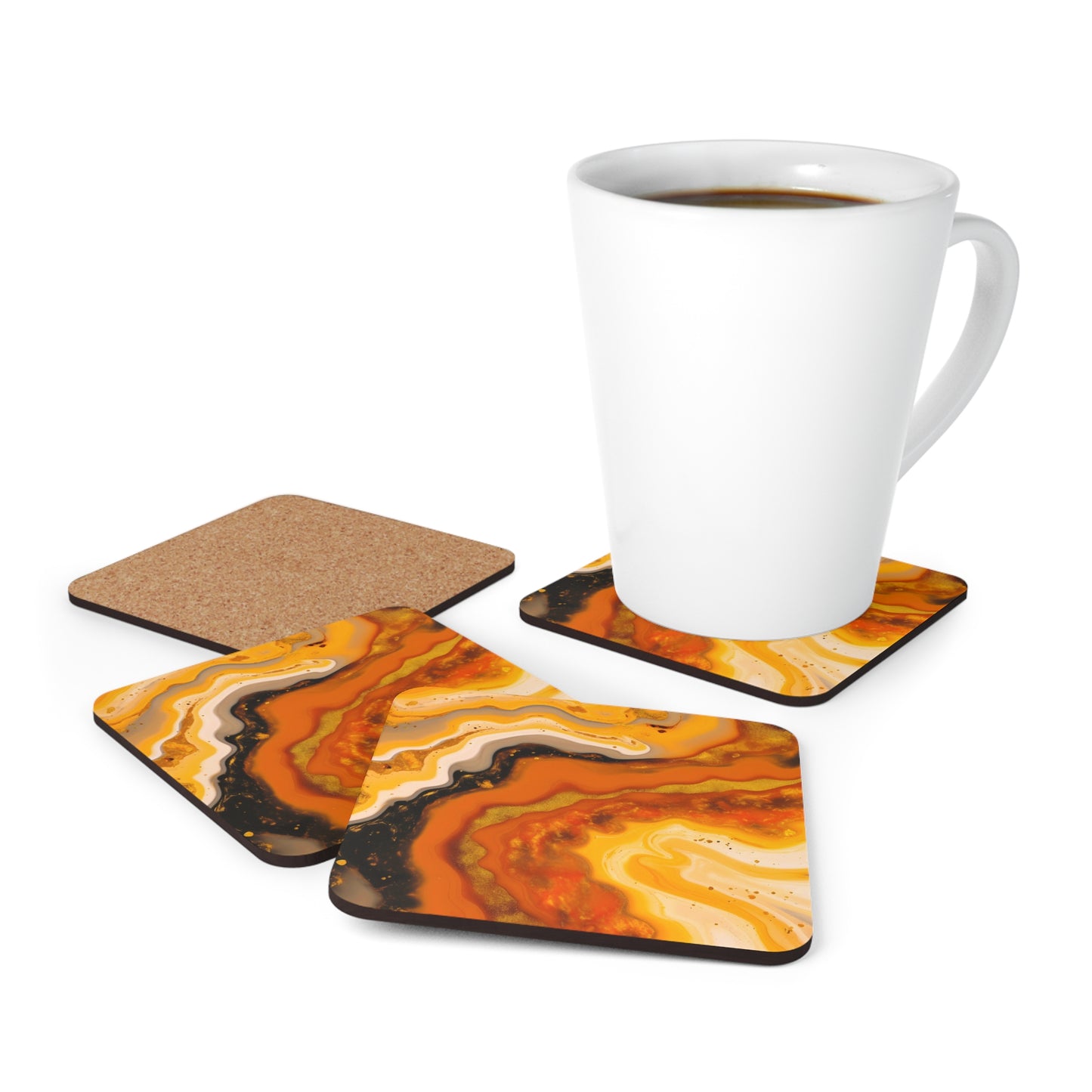 Terracotta and Black Granite | Set of 4 Coasters