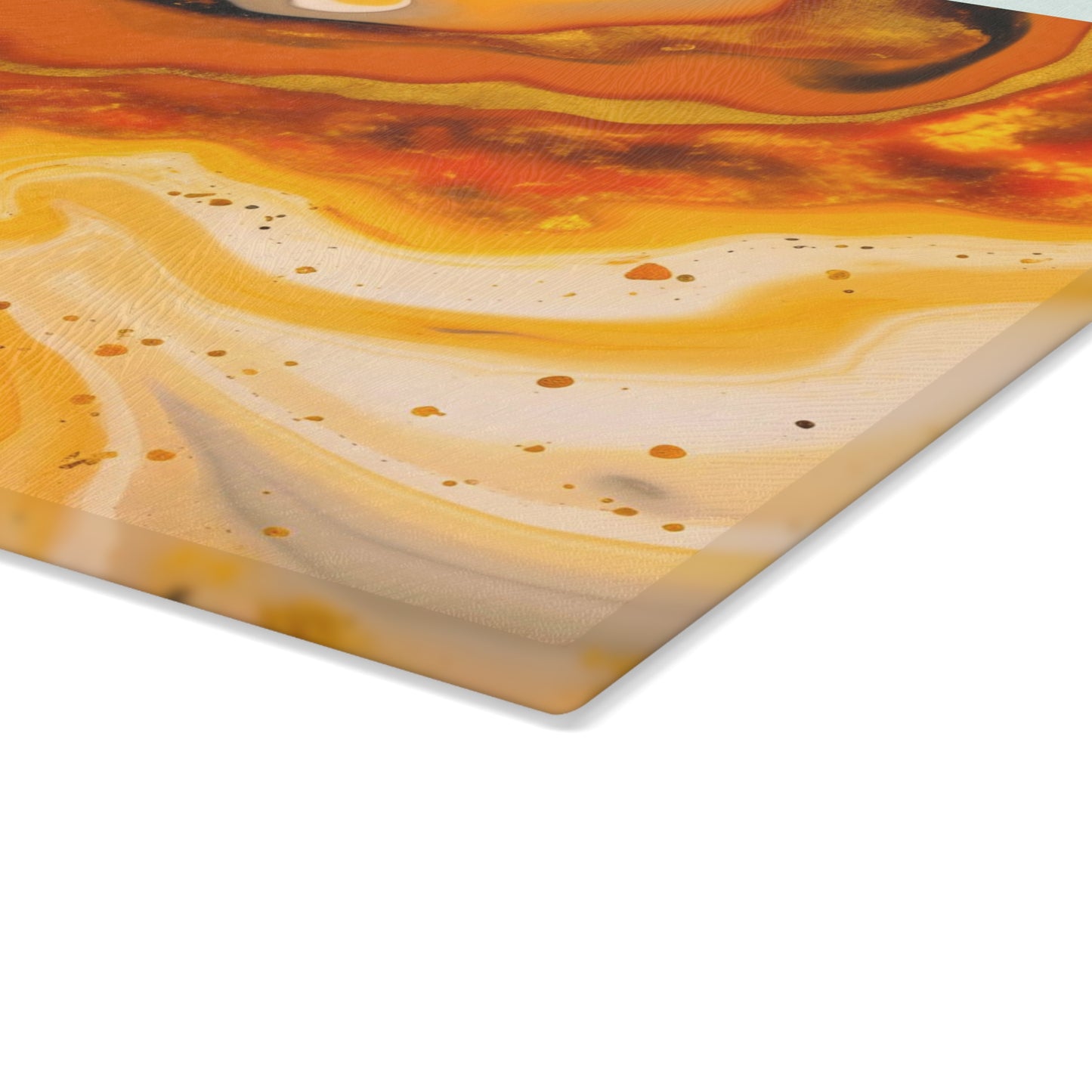 Terracotta and Black Granite Glass Cutting Board