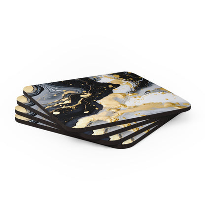 Black and Ivory Geode | Set of 4 Coasters